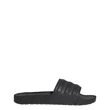 Imagem de adidas Sandália unissex Adilette Boost Slide, Carbono/preto/preto, 17 Women/13 Men
