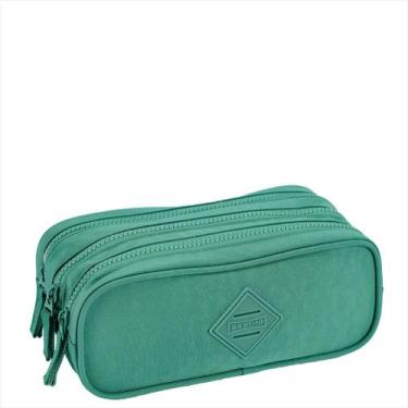 Imagem de Estojo Sestini 3 divisórias crinkle verde jade