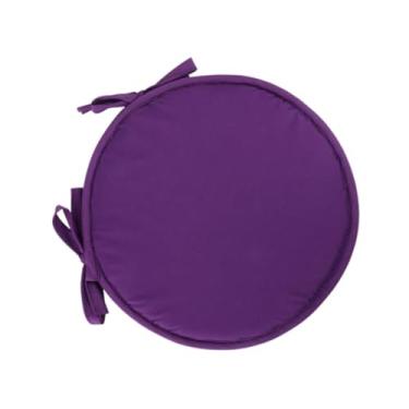 Imagem de RNXRZANK Almofada Redonda para Cadeira com Amarras, Pufe de Chão Multifuncional, Ideal para Presente, Almofada de Assento para Jardim, Sofá, Uso Interno E Exte, Roxo, Tamanho real
