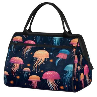 Imagem de Bolsa de viagem dobrável para mulheres, homens, frutas, maçã, leve, esportiva, academia, impermeável, bagagem de mão, para presente de viagem, Cor: 30, 15.2*8.3*11.6 inch, Moderno