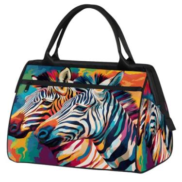 Imagem de Bolsa feminina floral Paisley étnica retrô pequena para o fim de semana para mulheres e homens, bolsa esportiva leve para academia, Cor: 73 cm, 15.2*8.3*11.6 inch, Moderno