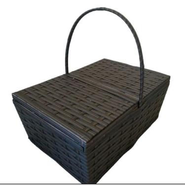 Imagem de Cesto Organizador de Bambu Tamanho G – Cesta Multiuso para Armazenar Roupas, Brinquedos ou Decorar Qualquer Ambiente (Argila)