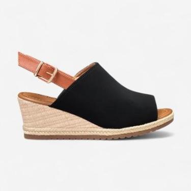 Imagem de Sandália Bebecê Anabela Preto-Feminino