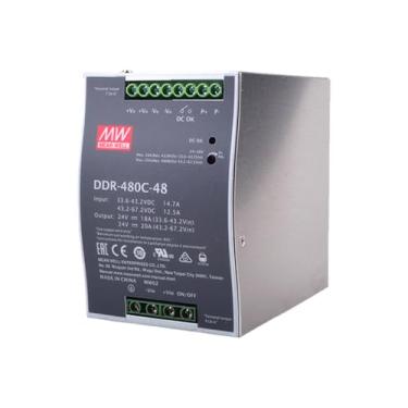 Imagem de Mean Well 480W Fonte De AlimentaçãO Modular Completa Tipo Trilho Din Conversor Dc-Dc Para LaboratóRio De Computador De Bancada 48V 10A (DDR-480C-48 48V/10A/480W/DIN Rail Power)