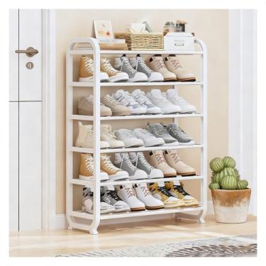 Imagem de SPXMQSS Sapateira para entrada, armário de sapatos de armazenamento multicamadas independente com economia de espaço, fácil de montar para casas de aluguel, entradas, corredores, salas de estar