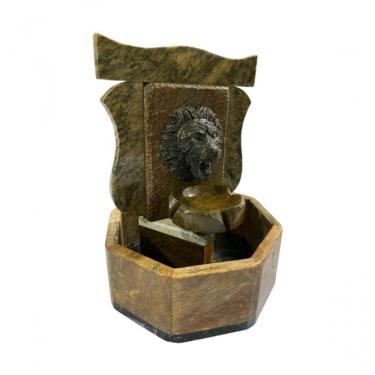 Imagem de Fonte De água Cascata Pedra Sabão Leão Chafariz Decoração