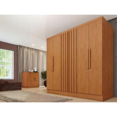 Imagem de Guarda Roupa Itaperuna 6 Portas e 4 Gavetas Internas Tcil Cinamomo