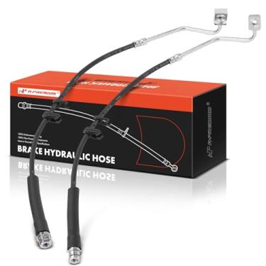 Imagem de A-Premium Mangueira hidráulica do freio dianteiro do motorista e do passageiro compatível com modelos selecionados Ford - Chassi F-53 Motorhome 2013 2014 2015 2016 2017 - Substituição # DU9Z2078B