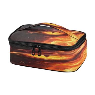 Imagem de Burbuja Lancheira térmica Fire Eyes para homens e mulheres, mini lancheira reutilizável Lancheira portátil com alça para trabalho, viagem, piquenique