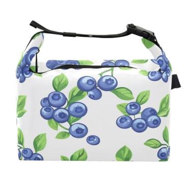 Imagem de STAYTOP Lancheira Fresh Blueberries com fivela de alça, lancheira isolada para meninos e meninas, lancheira térmica para trabalho escolar