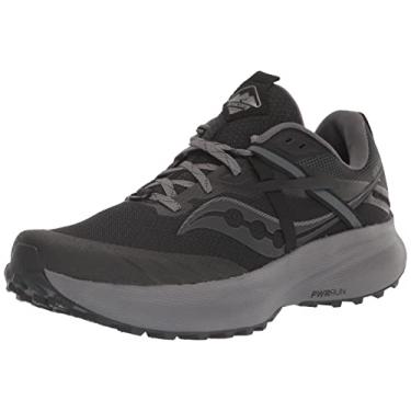 Imagem de Saucony Tênis masculino Ride 15 Tr, Preto/Carvão, 44