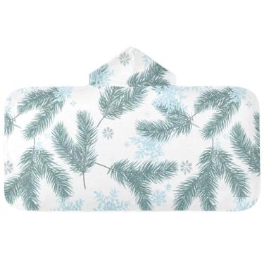 Imagem de Burbuja Toalha de banho com capuz de laço rosa para crianças, toalha de praia de pelúcia macia absorvente para chá de meninas e meninos 3-10 anos, 61 x 127 cm