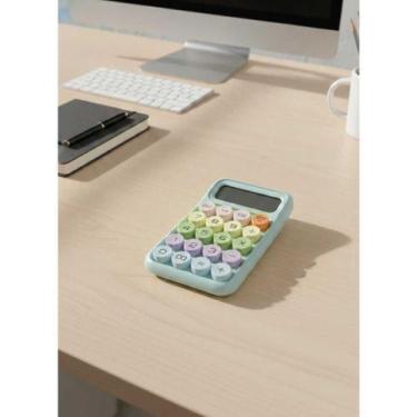 Imagem de Calculadora Eletrônica Portátil Cores Pastel Fofa Estilo Candy Color M