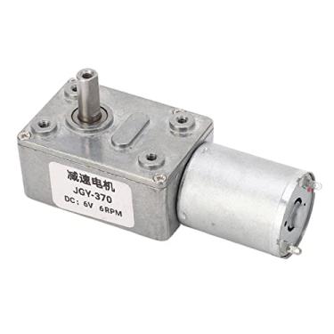 Imagem de WALFRONT Redutor de Turbina de Alta Torção Motor de Engrenagem de 6V Com Travamento Automático Motor DC de Eixo único Com Base Fixa Eixo de 12 Mm para Máquinas de Rotulagem Máquinas de (6RMP)