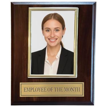 Imagem de Griffco Supply Placa de prêmio Made in USA Employee of The Month - Placa de imagem personalizada de 20 x 25 cm, comporta uma foto de 10 x 15 cm