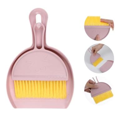 Imagem de Ouligay Conjunto de mini pá de lixo e escova pequeno conjunto de vassoura portátil e pá de lixo portátil para casa, sofás, bancadas de cozinha, prateleiras de armazenamento, mesas de escritório