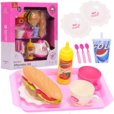 Imagem de Brinquedo Kit Comidinha Infantil Lanche Fast Food 12 Peças - Castela -