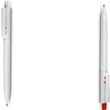 Imagem de Caneta Esferográfica Touch Screen Retrátil, Plástica, Escrita Azul, Ponta Fina 0.7mm, Grip Emborrachado, Design Moderno, Cilíndrica, para Escritório (Branco e Laranja)