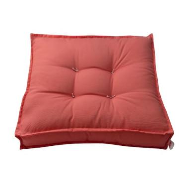 Imagem de Futon 45x45 Colorido Oxford Liso Almofada de Assento Quadrada Alta para Sofá Cadeira e Decoração Shelter (Rosa)
