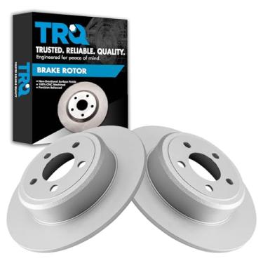 Imagem de TRQ Conjunto de 2 pares de rotor de freio revestido em G traseiro LH RH para Chrysler 300 Dodge Challenger Charger Magnum