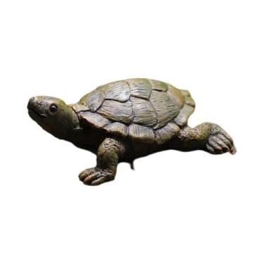 Imagem de Estátua De Tartaruga Marinha Em Resina Mini Figurine Para Aquários Jar