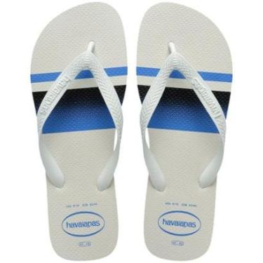 Imagem de Chinelo Masculino Havaianas Top Basic Listras Branco - 4131-Masculino