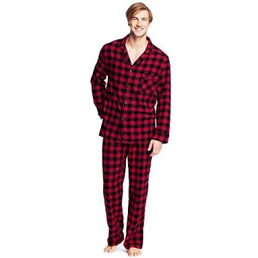 Imagem de Hanes Pijama masculino de flanela, Buffalo Plaid, XXXX-Large
