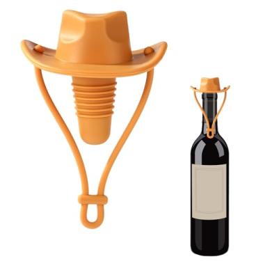 Imagem de Tampa de vinho de chapéu de vaca, seladores de tampas de garrafa de vinho, rolhas divertidas para garrafas de vinho, tampas de silicone para cerveja, champanhe, uísque para manter o vinho fresco