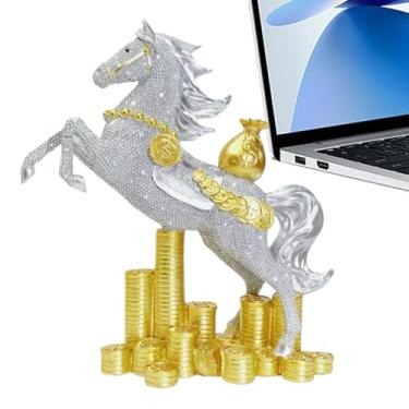 Imagem de Estátua do Ano do Cavalo - Lembrança Tradicional de 2026 - Escultura Em Resina Do Signo Cavalo | Para Colecionadores Decoracao Estante Quarto Criado Mudo