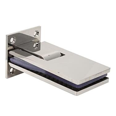 Imagem de Clamp de Porta Banheiro 90 Graus Vidro Chuveiro Lateral Aço Inoxidável Suporte Oxidação Fácil Instalar para Casa Temperado