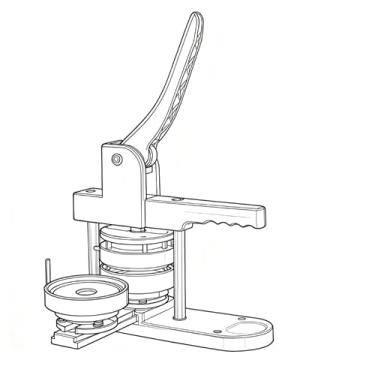 Imagem de Máquina de fazer botões, kit de máquina de fazer pinos, sem instalação, faça você mesmo, máquina de pressionar botão com peças de botão grátis, cortador de círculo e chave inglesa, 3 tamanhos