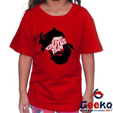 Imagem de Camiseta Infantil Harry Styles 100% Algodão Love On Tour Geeko - DNA G