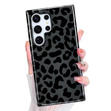Imagem de Jefonha Capa magnética para Samsung Galaxy S24 Ultra Balck Leoapard Cheetah capa de telefone para Galaxy s23 Ultra mulheres e homens, compatível com Magsafe, capa protetora de camada dupla, leopardo