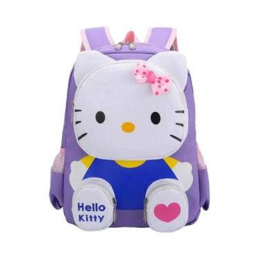 Imagem de Mochila De Dupla Alça Hello Kitty Spiderman Rosa Kawaii Para Meninos E