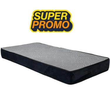 Imagem de Colchão De Solteiro,Cinza em Espuma D28,Dupla Face,Pode ser Utilizado 