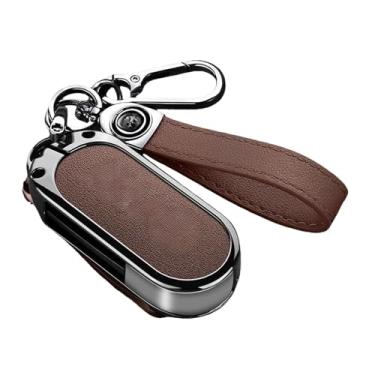 Imagem de Capa protetora para chave remota de carro, compatível com fiat ducato 500 500l panda grande punto lancia musa(E-brown keyring)