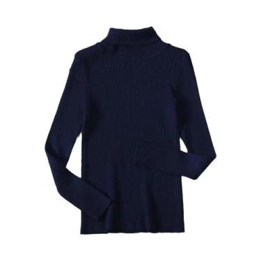 Imagem de Suéter Feminino De Gola Alta Preto, Moda De Inverno, Malha Elástica, T