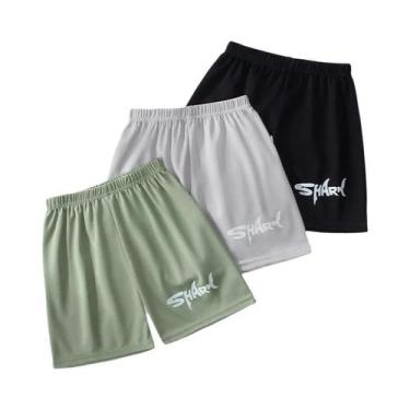 Imagem de Shorts De Malha Multicoloridos De Secagem Rápida Para Crianças Meninos