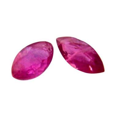 Imagem de Gema Rubi Navete Natural Facetado Para Joia 0.6ct 3x2mm - CristaisdeCu