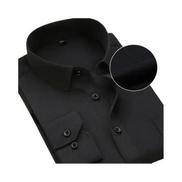 Imagem de Camisas Sociais Masculinas plus Size 8XL Slim Fit Manga Longa Listrada