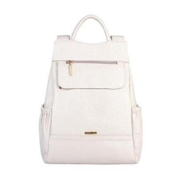 Imagem de Mochila antifurto de couro croco Suelen-Feminino