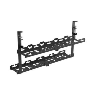 Imagem de Bandeja De Gestão De Cabos Extensível Para Abaixo Da Mesa Em Metal Com