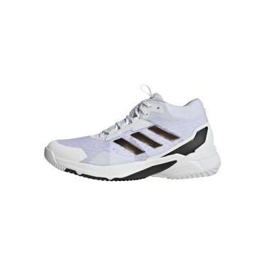 Imagem de adidas Crazyflight 6 cano médio masculino, Branco/Preto/Branco, 37