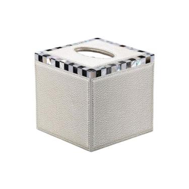 Imagem de x3anggyt5 Capa de caixa de lenços europeia luxuosa caixa gaveta caixa criativa bege couro quadrado rolo papel gaveta caixa suporte caixa de lenços