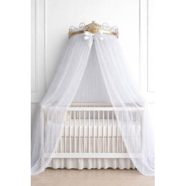Imagem de Dossel com Mosquiteiro em Tule para Berço Americano, 6x2,30m, Proteção Contra Insetos, Decoração Infantil