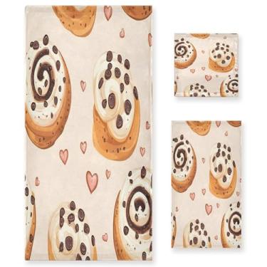 Imagem de xigua Conjunto de toalhas de banheiro com gotas de chocolate absorvente macio 3 peças toalha de banho toalha de mão toalhas decorativas para banheiro, academia, hotel, praia, piscina