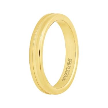 Imagem de Aliança de Aço Aton Gold Ipg Dourada 3.45mm
