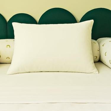 Imagem de Kit 2 Travesseiros Bebê 30x40cm – Para Berço e Carrinho, Silicone Hipoalergênico, 200 Fios, 180gr Branco Macio