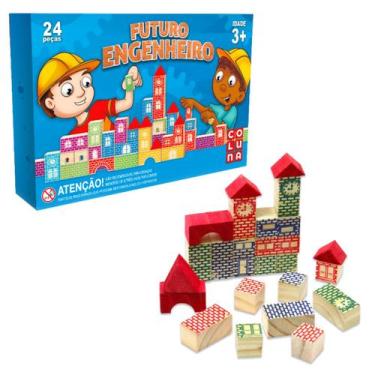 Imagem de Brinquedo Futuro Engenheiro Jogo Blocos De Montar 24 Peças - Pais e fi