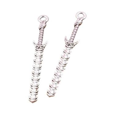 Imagem de Pingentes De Armas Antigas (Espada, Faca, Arma, Arco) Em Liga Mista, 1